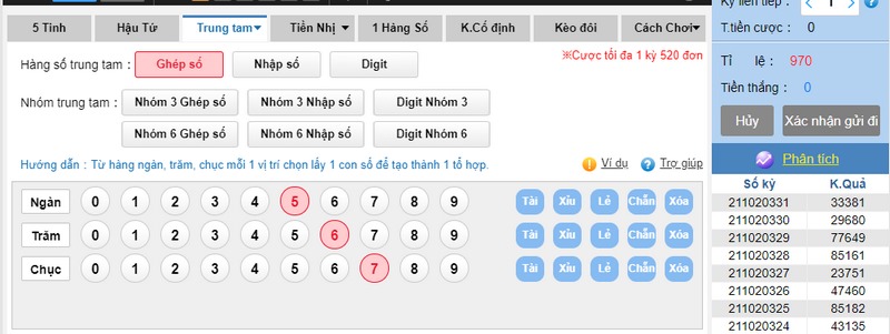 Thuật toán lotobet Ku11 dựa theo dữ liệu đầu đuôi câm